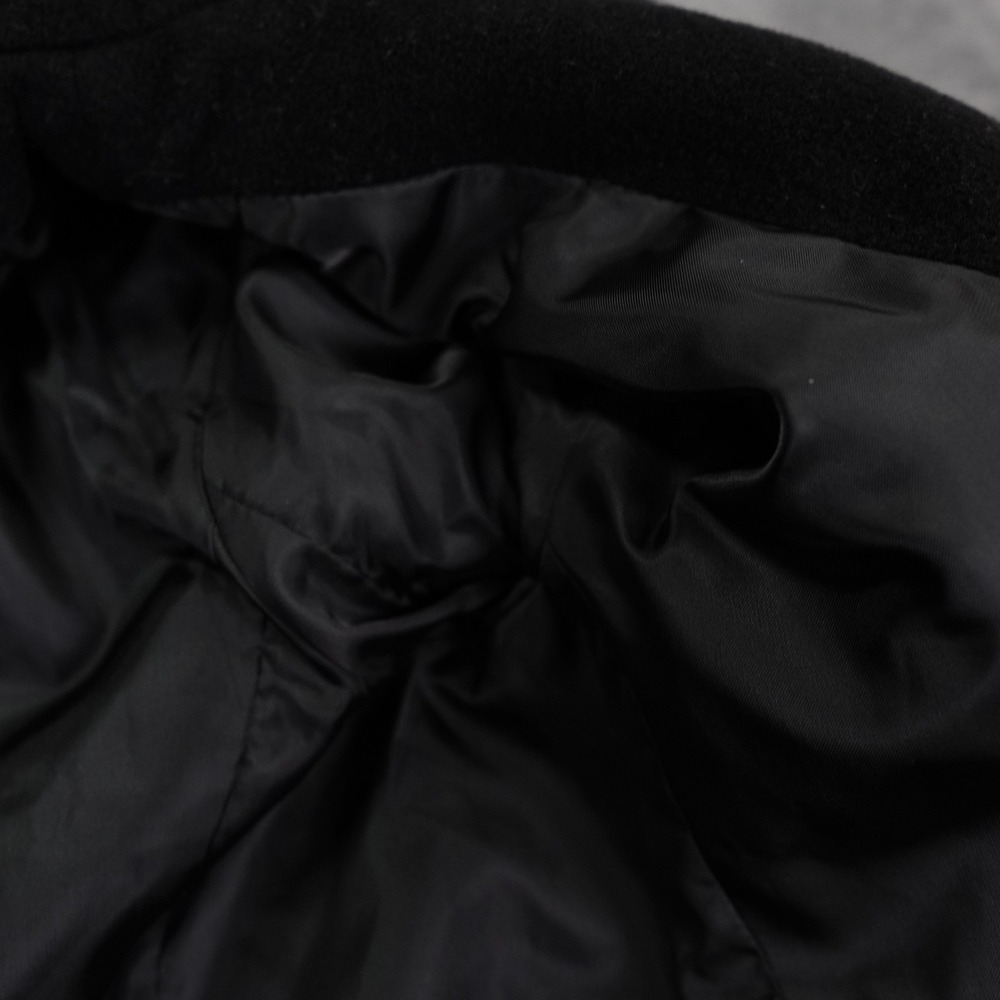 Searle Wool Blend PeaCoat Womens Small Black Double Jacket Gorpcore READ - Picture 5 of 13